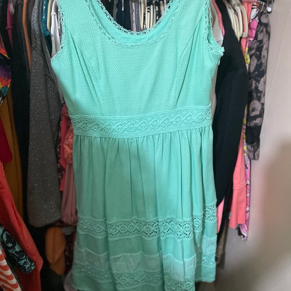 Teal Jessica Simpson 6 dress